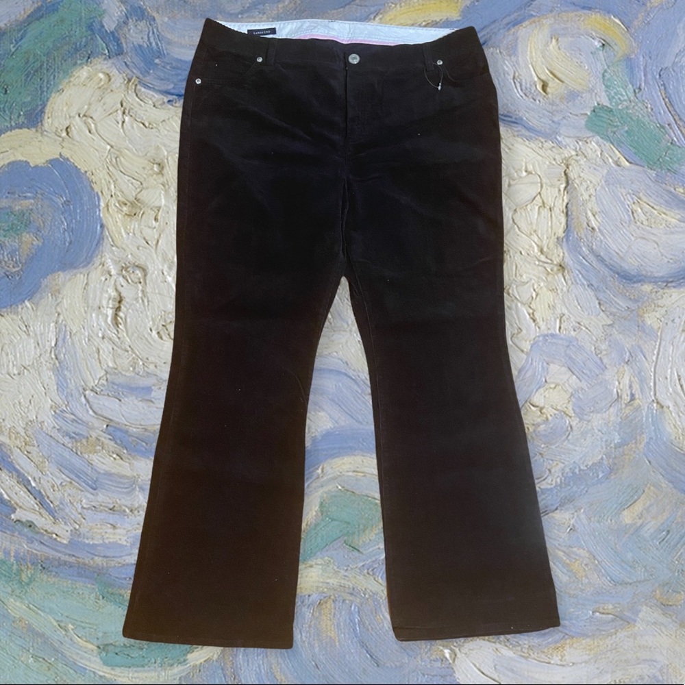Land Ends Women’s plus size Mid rise Corduroy boot cut pants.